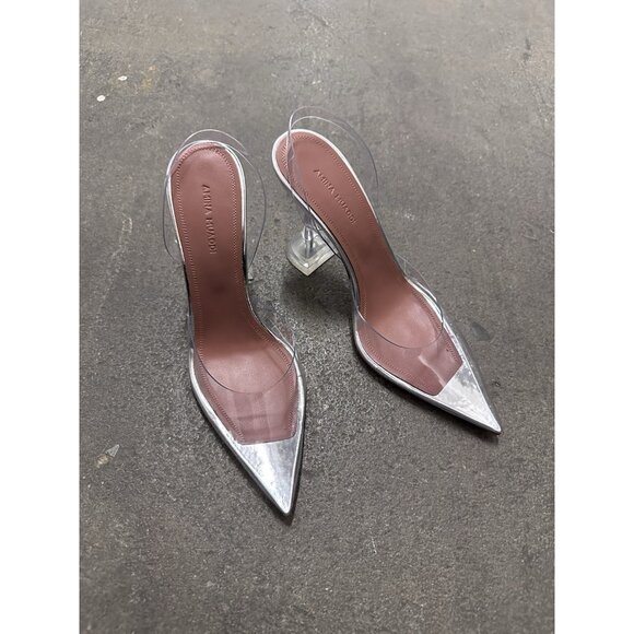 AMINA MUADDI Holli Glass Heels Transparent - Picture 2 of 10